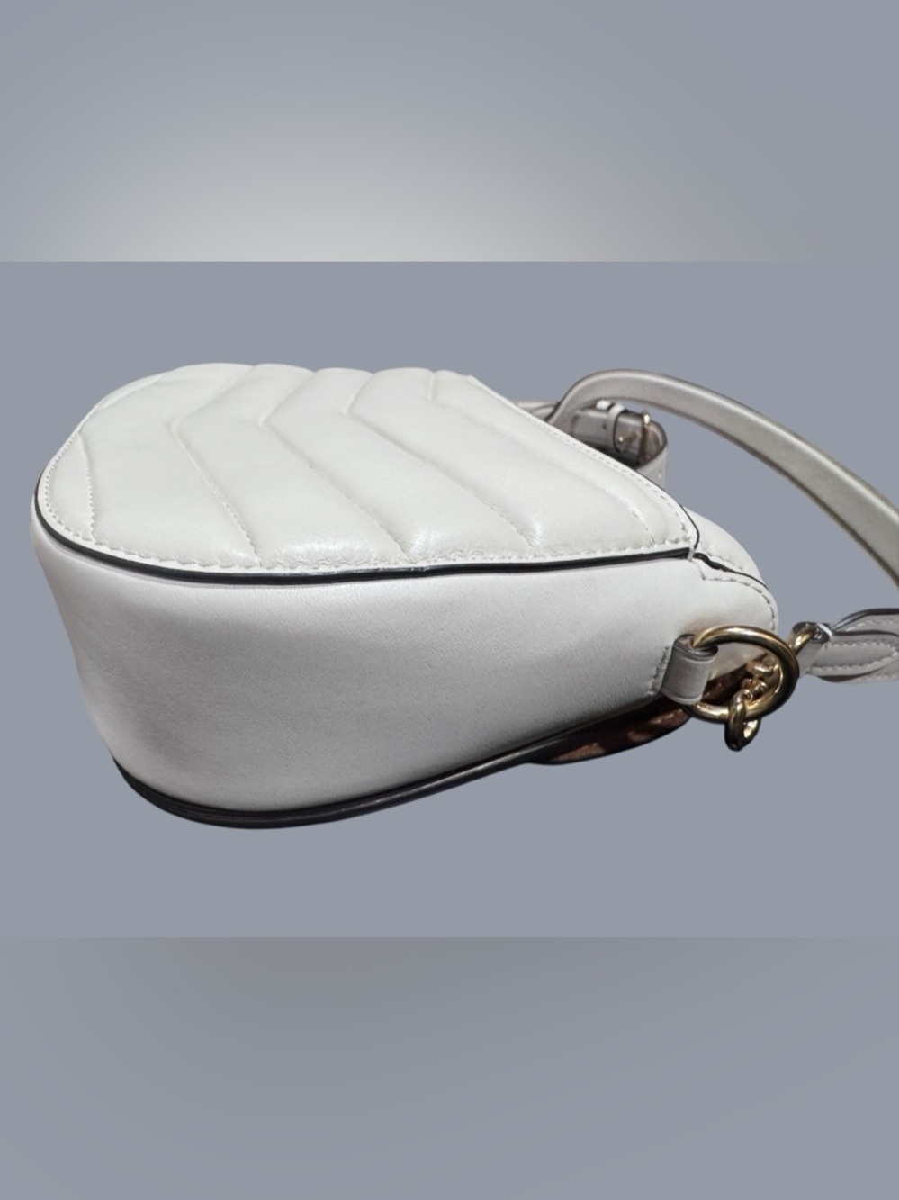 Coach Georgie Saddle Bag Puffy Quilting Horse Carriage - Picture 10 of 15